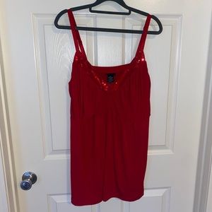 Torrid size 3 Red cami with sequins